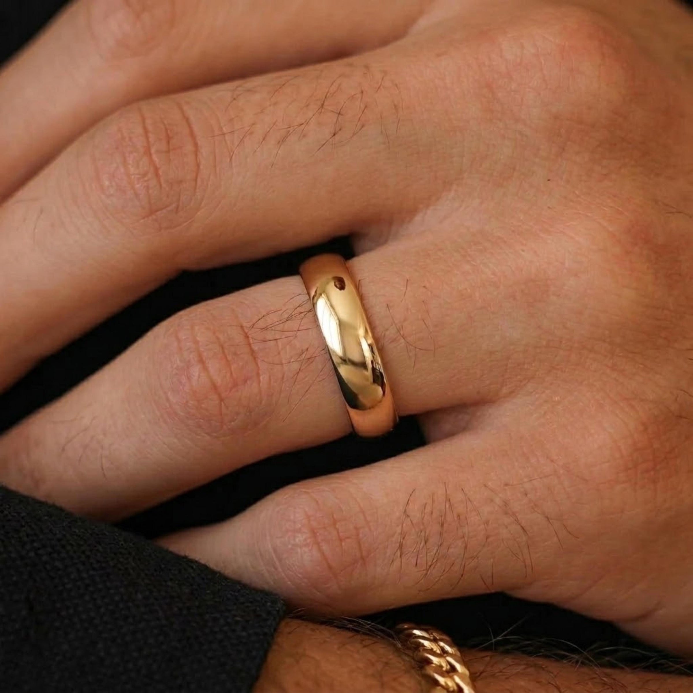 5mm 14K Yellow Gold Domed Wedding Ring