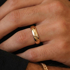 5mm 14K Yellow Gold Domed Wedding Ring