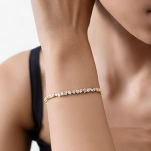 Multi Shape Lab Diamond Bangle Bracelet