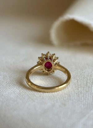 Royal Ruby and Diamond Ring Inspired by Princess Diana