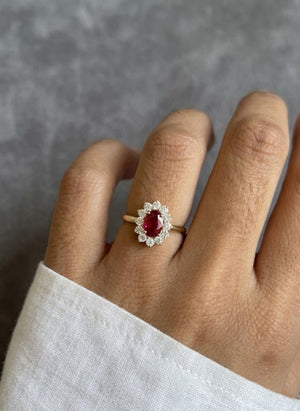 Royal Ruby and Diamond Ring Inspired by Princess Diana