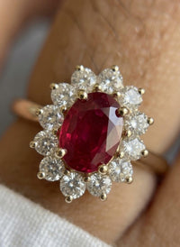 Royal Ruby and Diamond Ring Inspired by Princess Diana
