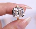 7 Carat Elongated Cushion F VS1 Lab Grown Diamond Bezel Set Ring / Delicate Engagement Ring / Elongated Diamond Art Deco Design