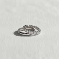 Minimalist Wedding Eternity Diamond Band Set For Bride