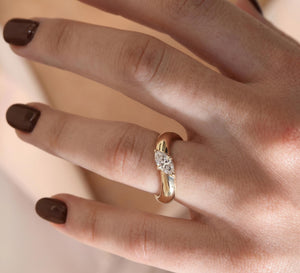 0.50 Ct Marquise Lab Diamond East West Solitaire Ring
