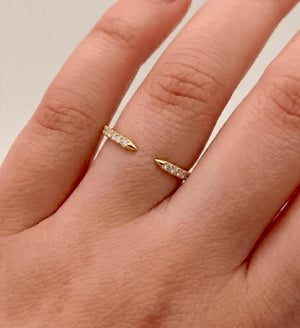 Open Gap Lab Diamond Wedding Band