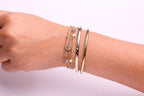 Starburst Bangle, Layering Diamond 14K Gold Starburst Bracelet, Real Gold Dome Bracelet Bangle, Stacking Bracelet, Gift for Mom