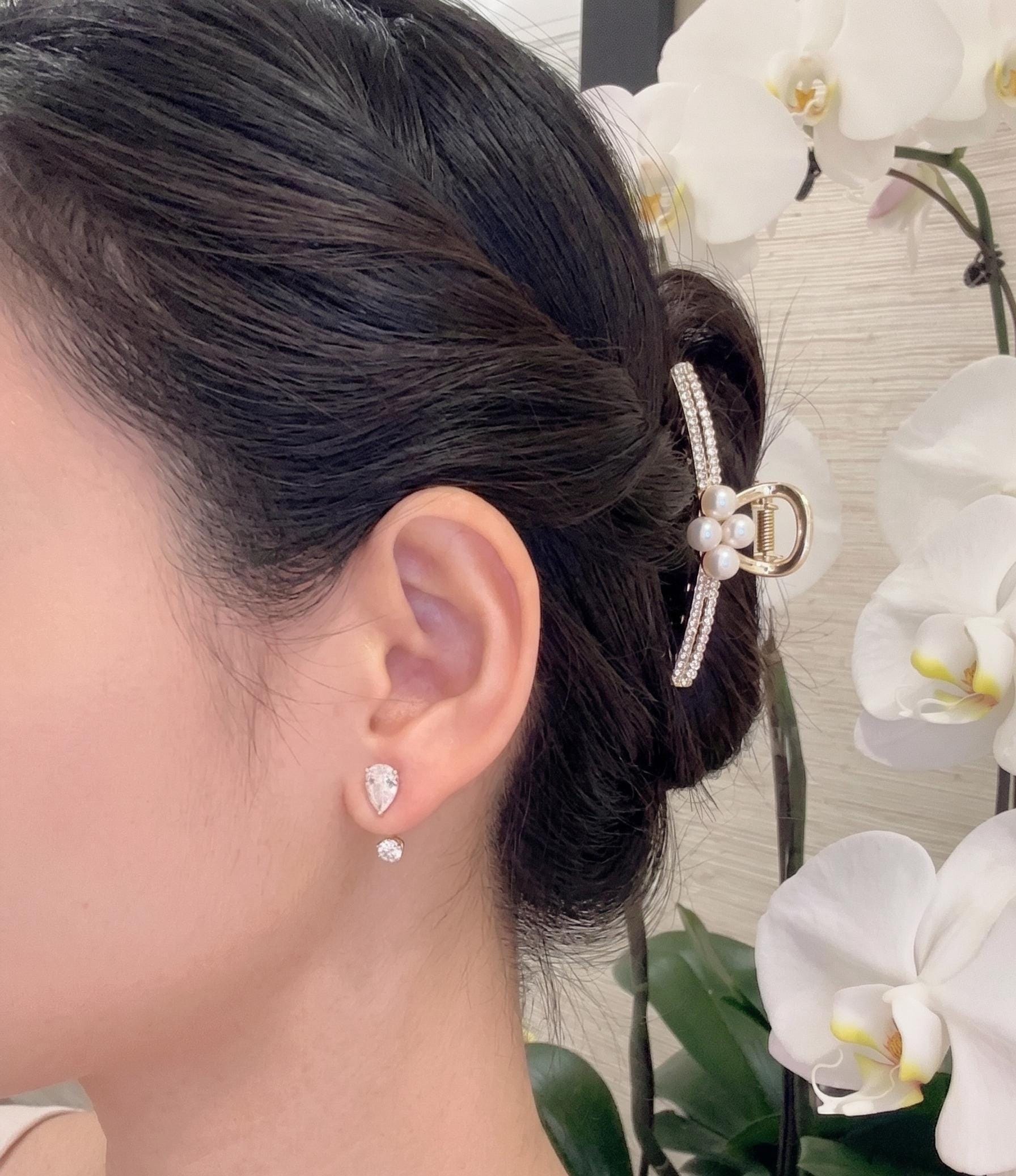 Lab Created Pear Diamond Jacket Earrings Single or Pair