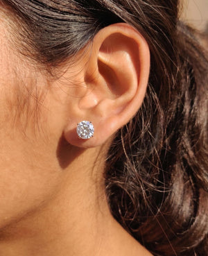 14K Gold Lab Diamond Stud Earrings