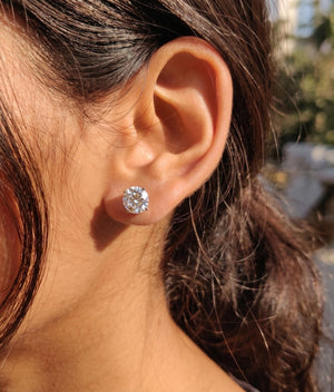 14K Gold Lab Diamond Stud Earrings