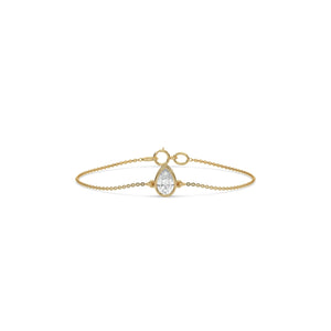 Minimalist Pear Diamond Bracelet for Women