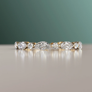 Mixed Cut Diamond Eternity Wedding Band