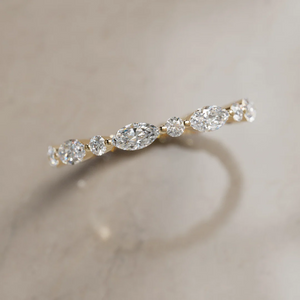 Mixed Cut Diamond Eternity Wedding Band